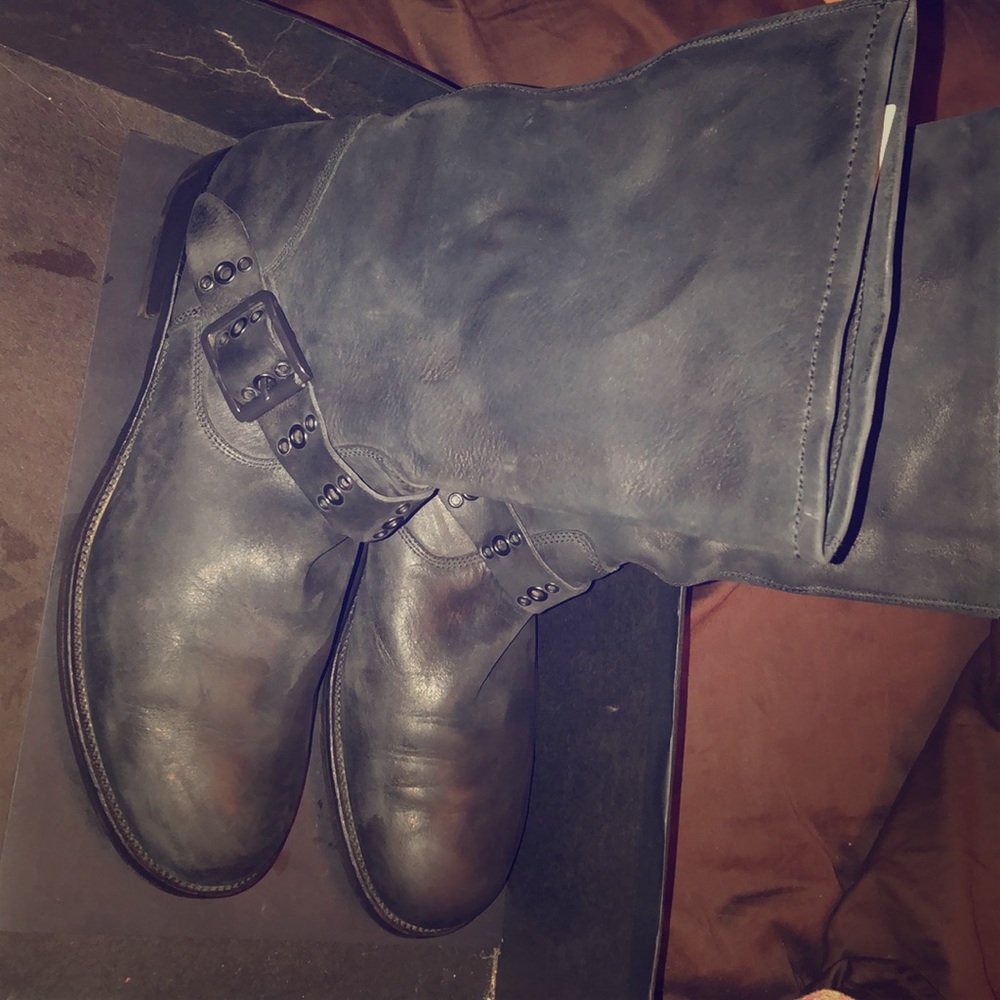 Tall Kenneth Cole motorcycle boots